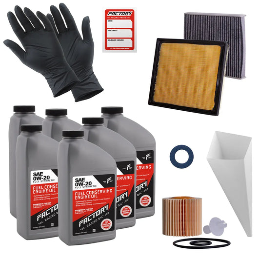 0W-20 Full Synthetic 6 Quart Deluxe Oil Change Kit for Toyota Avalon 3.5L 2019-2022 Camry 3.5L 2018-2022 Highlander