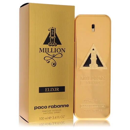 Paco Rabanne 1 Million Elixir cologne in gold bottle and box for Paco Rabanne Eau
