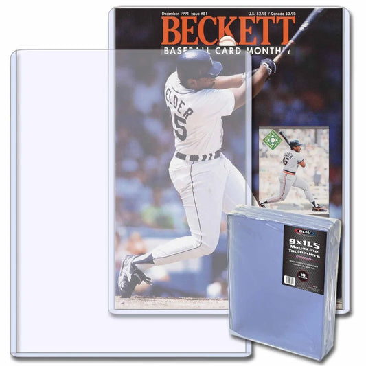 BCW Magazine Topload Holder showcasing high-quality baseball card supplies and magazine storage