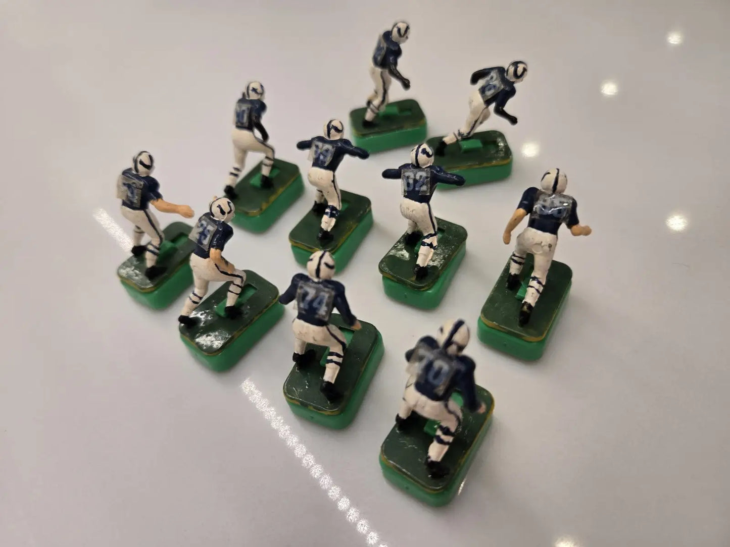 Vintage football figures for Indianapolis Colts Electronic Football players set