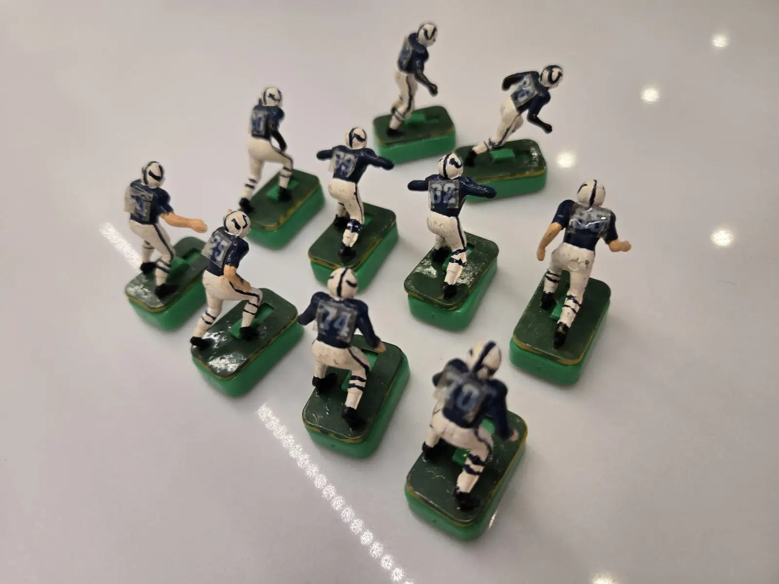Vintage football figures for Indianapolis Colts Electronic Football players set
