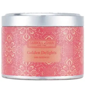 100% Beeswax Tin Candle - Golden Delights - (8x6) cm - (8x6) cm / 1 - Home Scent
