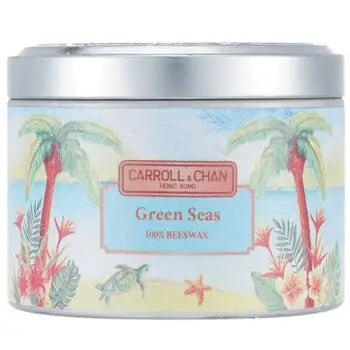 100% Beeswax Tin Candle - Green Seas - (8x6) cm - (8x6) cm / 1 - Home Scent