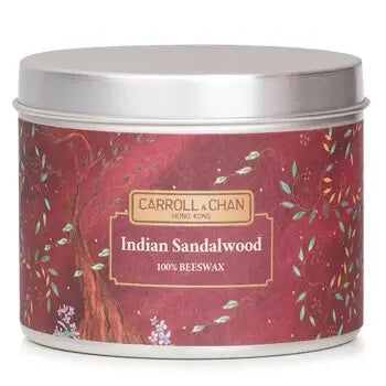 100% Beeswax Tin Candle - Indian Sandalwood - (8x6) cm - (8x6) cm / 1 - Home Scent