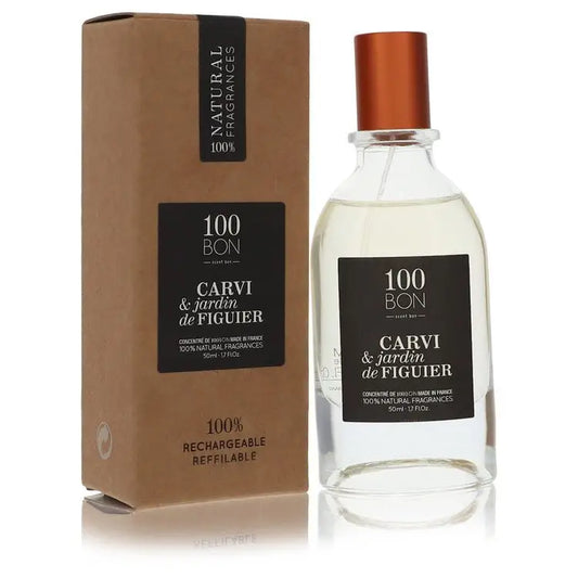 Perfume bottle and packaging for 100 Bon Carvi Jardin De Figuier Concentree De Parfum Spray