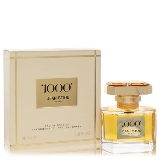 Jean Patou 1000 Eau de Toilette bottle with matching box for 1 oz fragrance spray