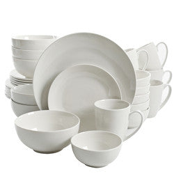 Gibson Home Ogalla 30 Piece Porcelain Dinnerware Set in White-0