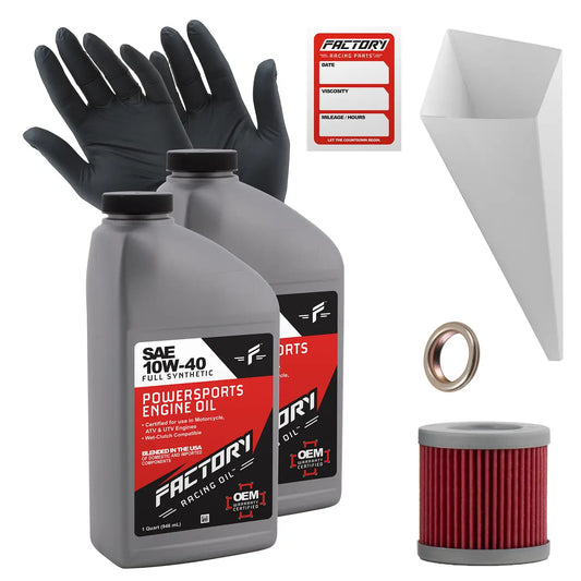 10W-40 2 Quart Oil Change Kit For Kawasaki KLX400SR/R - Oil Change Kits