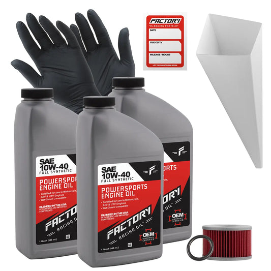 10W-40 3 Quart Oil Change Kit For Honda CM450A Custom 1982-1983 - Oil Change Kits