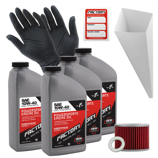 10W-40 4 Quart Oil Change Kit For Honda CB400F CB500 CB500F CB550F - Oil Change Kits