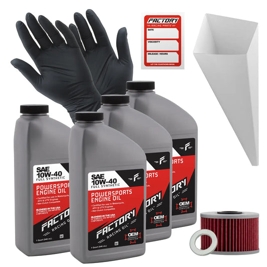 10W-40 4 Quart Oil Change Kit For Honda TRX420FA TRX420FPA Fourtrax Rancher AT - Oil Change Kits