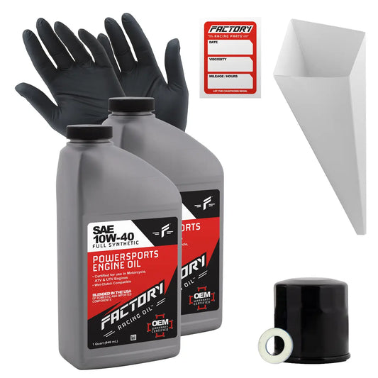 10W-40 Full Synthetic 2 Quart Oil Change Kit For Kawasaki KAF400 Mule 600/610 - Oil Change Kits