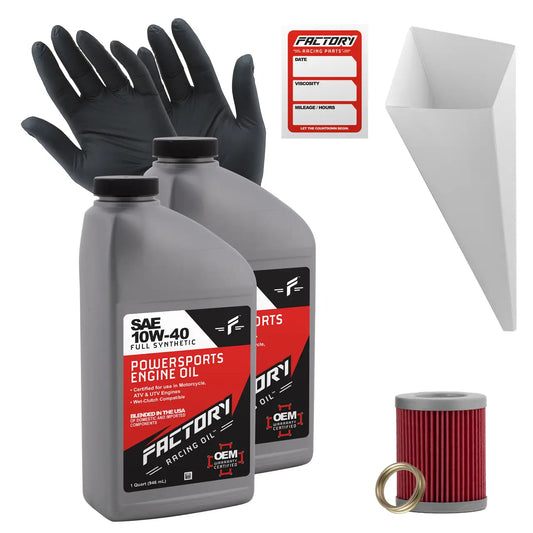 10W-40 Full Synthetic 2 Quart Oil Change Kit For Kawasaki KLX125 KLX125L - Oil Change Kits