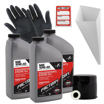 10W-40 Full Synthetic 3 Quart Oil Change Kit For Kawasaki KAF820 Mule Pro-FX KAF820 Mule Pro-FXT - Oil Change Kits