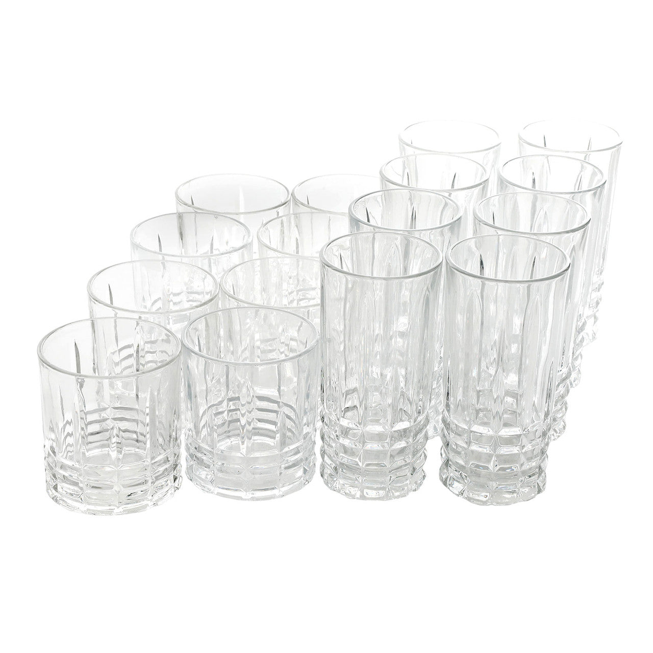 Gibson Home Jewelite 16 Piece Tumbler and Double Old Fashioned Glass Set-0