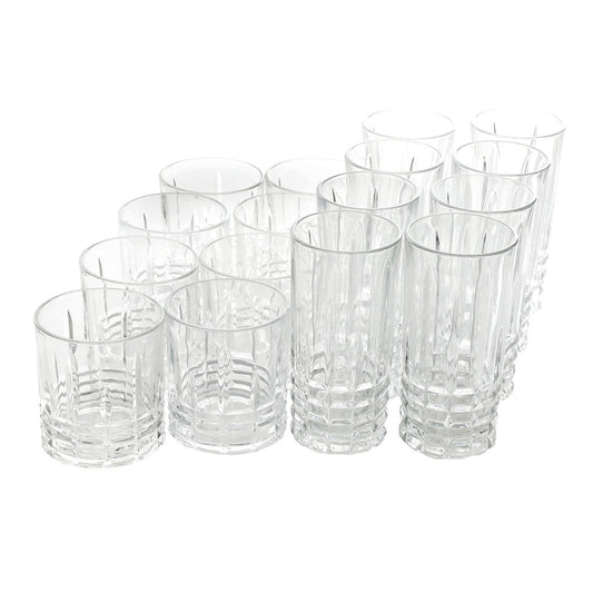 Gibson Home Jewelite 16 Piece Tumbler and Double Old Fashioned Glass Set-0