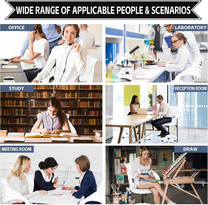 Ergonomic Drafting Chair,Standing Computer Desk Chair,Foot Ring,Lumbar Support,Swivel Task Chair - White-4