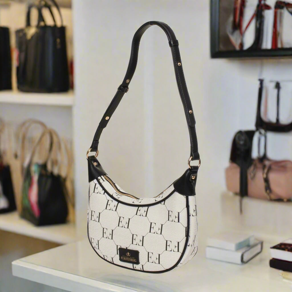 Egon Von Furstenberg women's white mongram Handbags