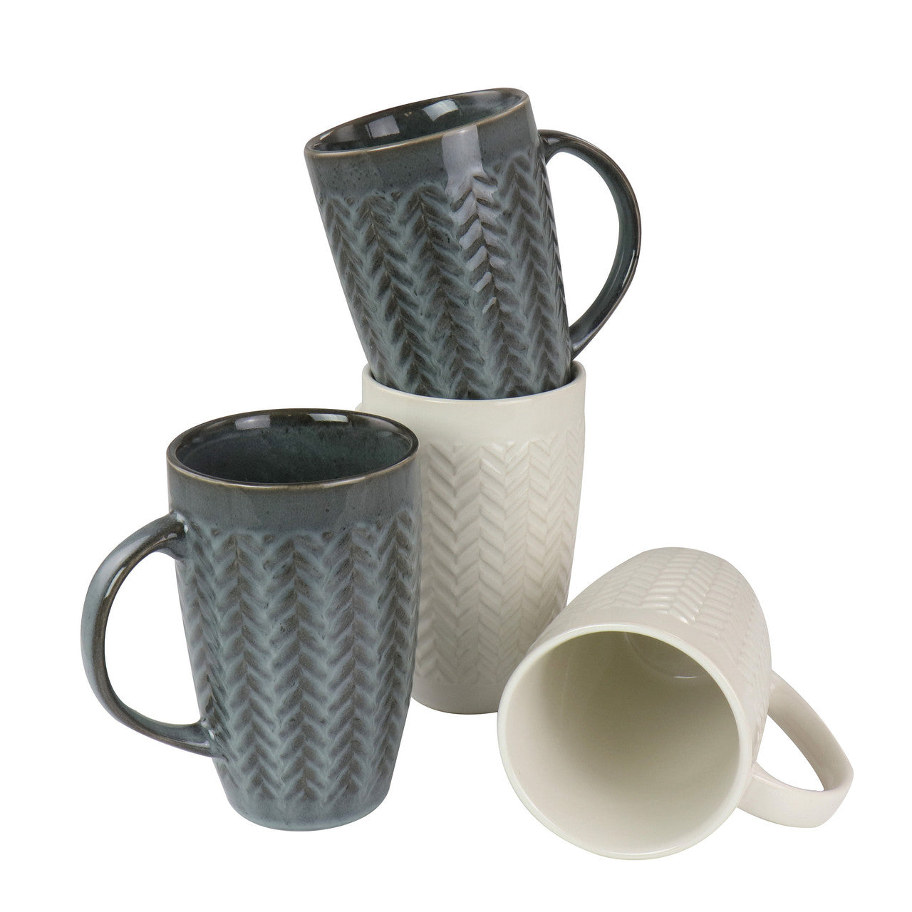 Gibson Home 22 oz Stoneware Mug set of 4-0