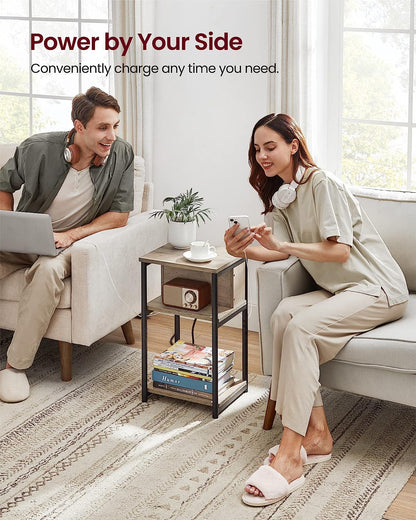 Side Table with Charging Station-1