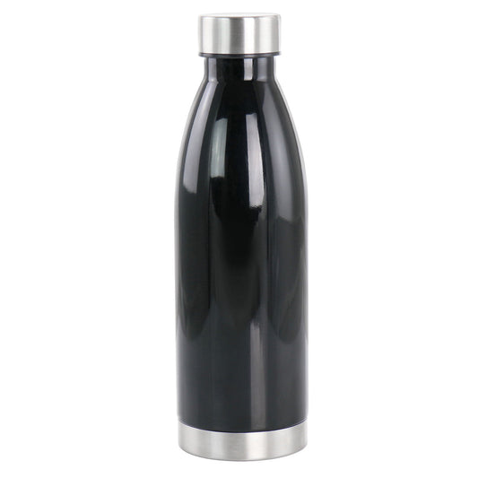 Gibson Home Dunneally 23 Ounce Plastic Water Bottle with Lid in Black-0