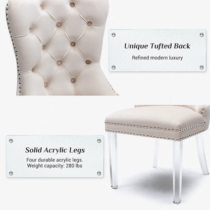 Velvet Dining Chairs Set of 4-3