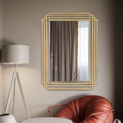 Brushed Gold Wall Mirror 24x36, Modern, Vanity, Bath-2