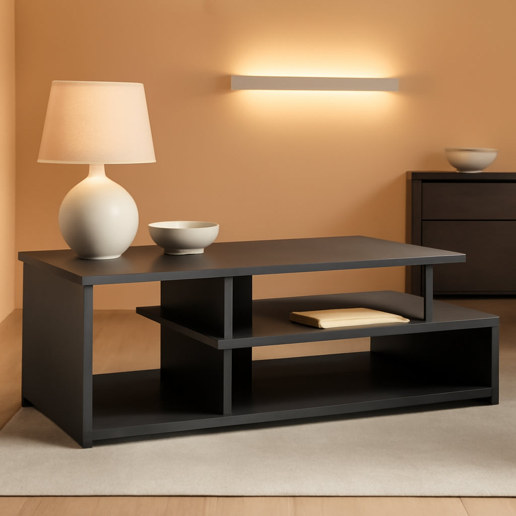 Econ Low Rise TV Stand, Black/Black-0
