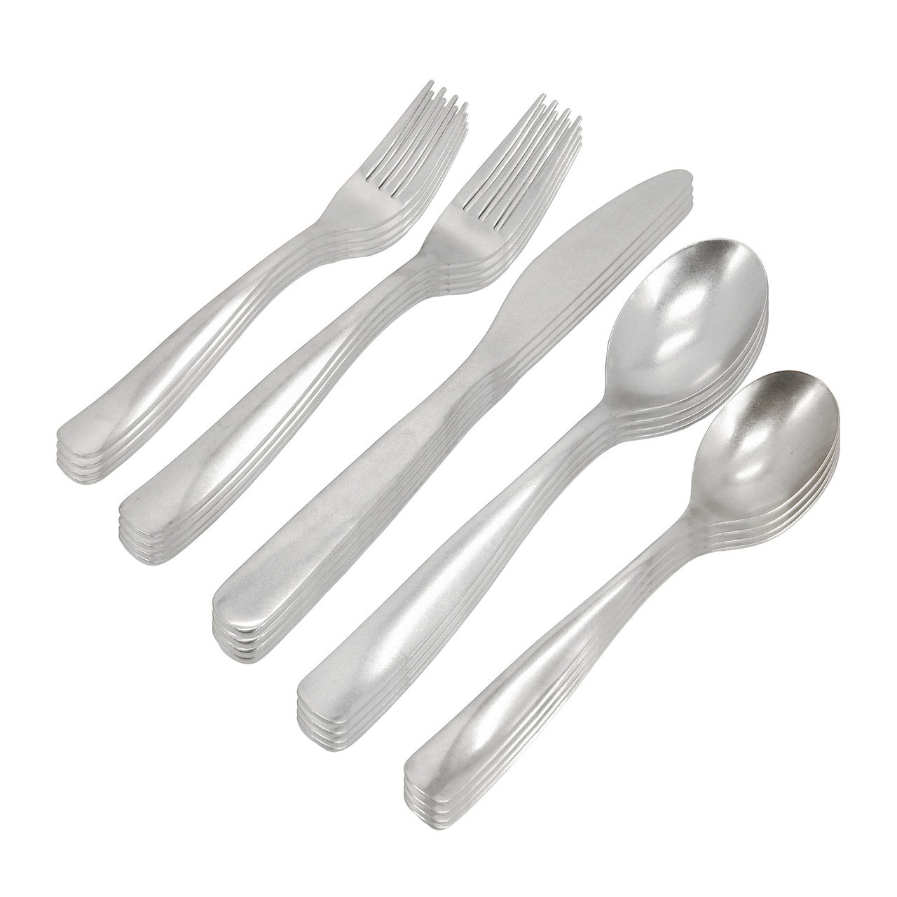 Gibson Home Hulton 20 Piece Stainless Steel Flatware Set in Silver-0