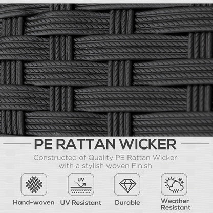 White Wicker 4-Piece Patio Sectional Sofa Set-2