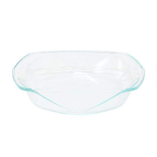 Soho Lounge Carnegie Hill 12 inch x 10 Inch x 2.6 Inch Tempered Glass Roaster Pan with Built-in Han