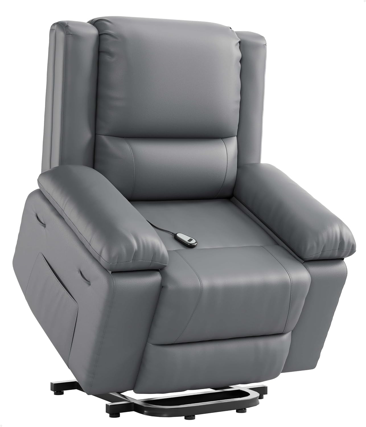 Oversized Wide Power Lift Recliner Chair - Heat and Massage, Adjustable Back and Legs, PU Leather Electric Lift Chair Designed for the Elderly and People with Mobility Impaired-0