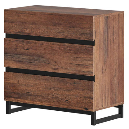 Sturdy Sleek Accent Chest Modern Wood Dresser Metal-1