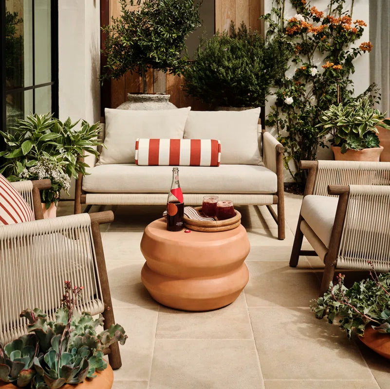 Acacia Outdoor Sofa Set With Cushions Deluxe Tabletop-2