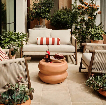 Acacia Outdoor Sofa Set With Cushions Deluxe Tabletop-2