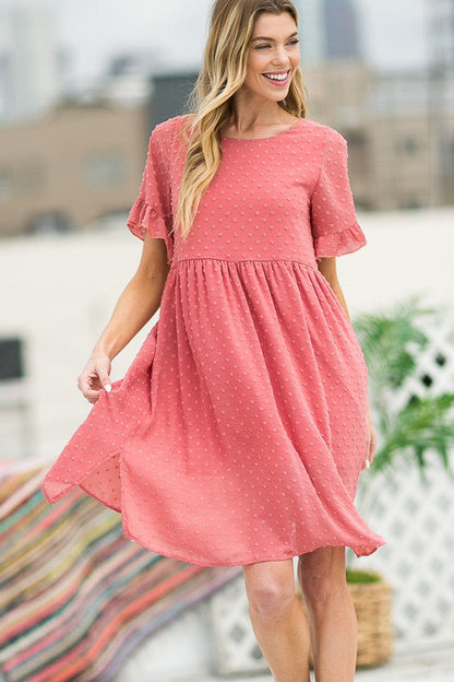 Orange Farm Clothing, Swiss Dot Chiffon Dress, Black or Rose SM/MED/LG USA ??