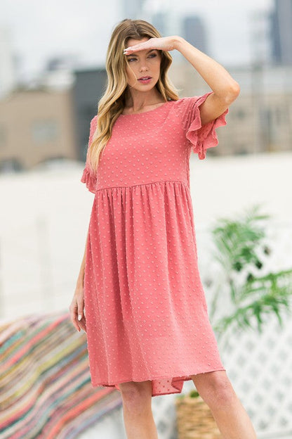 Orange Farm Clothing, Swiss Dot Chiffon Dress, Black or Rose SM/MED/LG USA ??