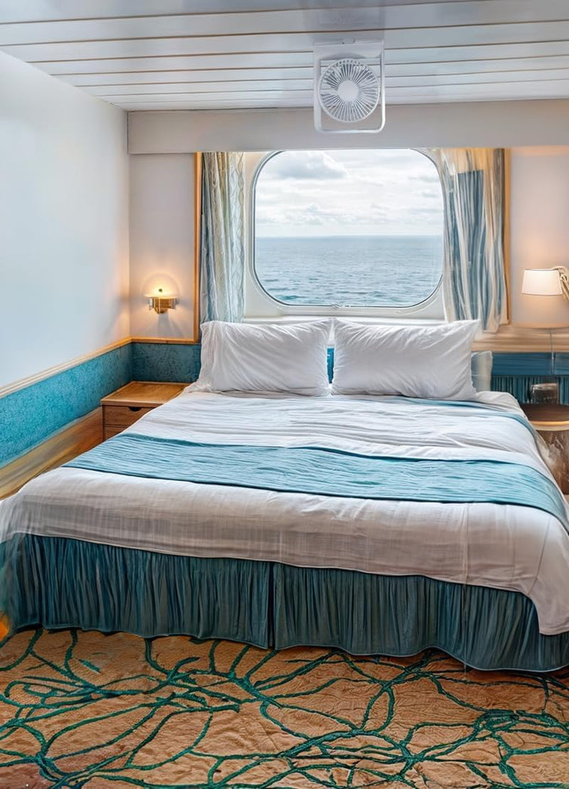 Ship-Eez Cruise Ship Approved Fan, Magnetically Hangs from Stateroom Ceilings and Walls, the Original Cruise Fan-0