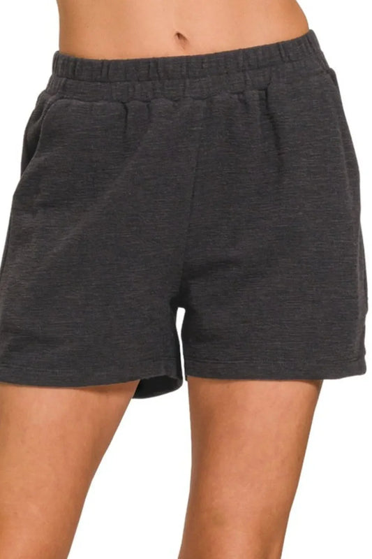 Zenana Cotton Slub Short Pants