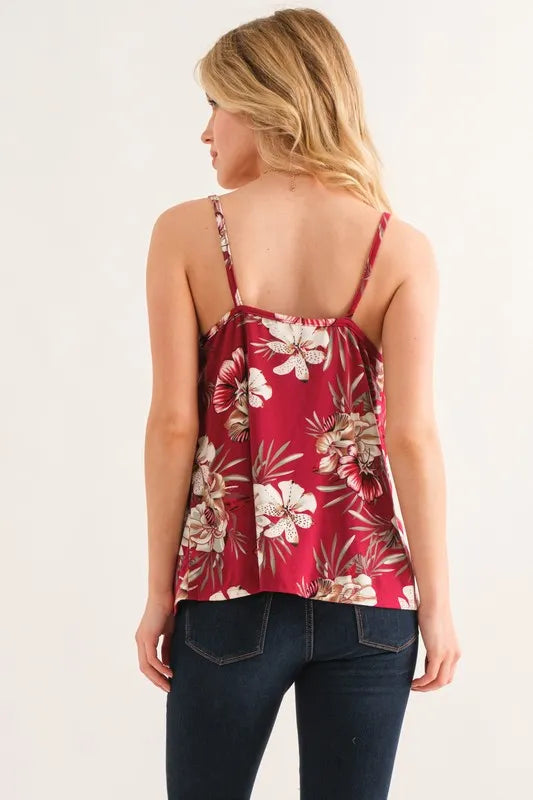 And The Why Floral Printed Casual Tank Top