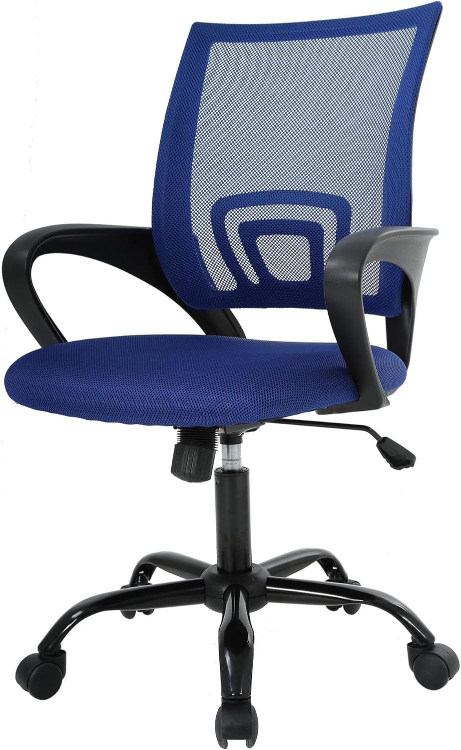 Office Chair Computer Chair Ergonomic Cheap Desk Chair Adjustable Comfortable Mid Back Task Rolling Swivel Chair with Lumbar Support for Home Office Desk (Blue)-0