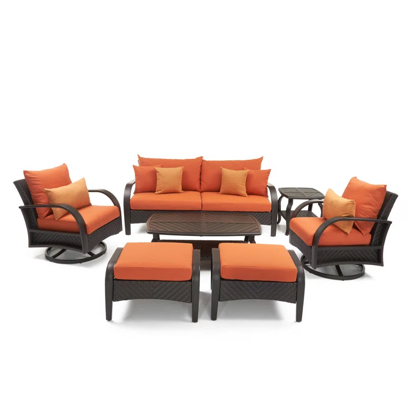 Weatherproof Outdoor 7 Piece Sofa Set Cushions Included-0