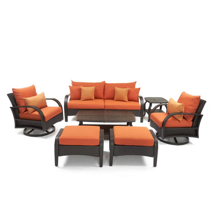 Weatherproof Outdoor 7 Piece Sofa Set Cushions Included-0