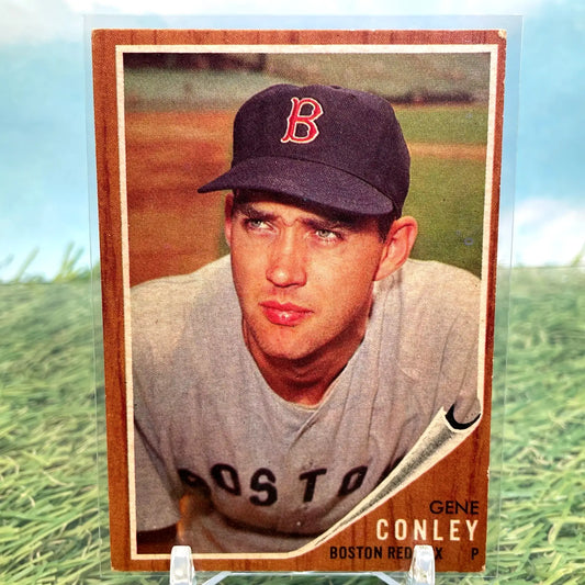Vintage Gene Conley Boston Red Sox baseball card with free shipping from Topps 1962