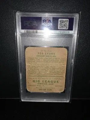 Vintage Goudey signed autographed Ted Lyons baseball card graded by PSA