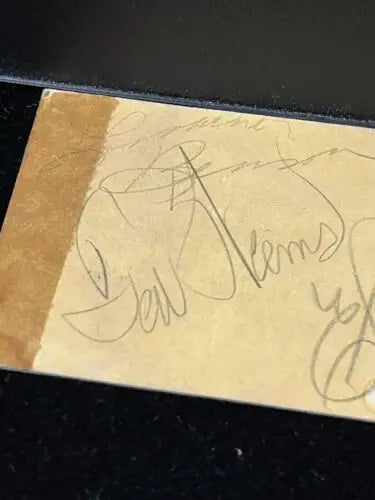 Faded handwritten note on 1942 Perry Como Elmo Tanner signed Kentuckiana Food Show ticket