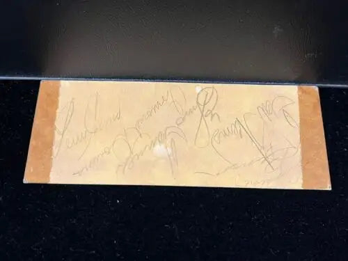 Autographed paper strip with tape from 1942 Perry Como Kentuckiana Food Show Ticket