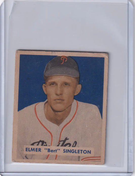 Vintage Elmer Bert Singleton baseball card from 1949 Bowman Baseball Pittsburgh Pirates