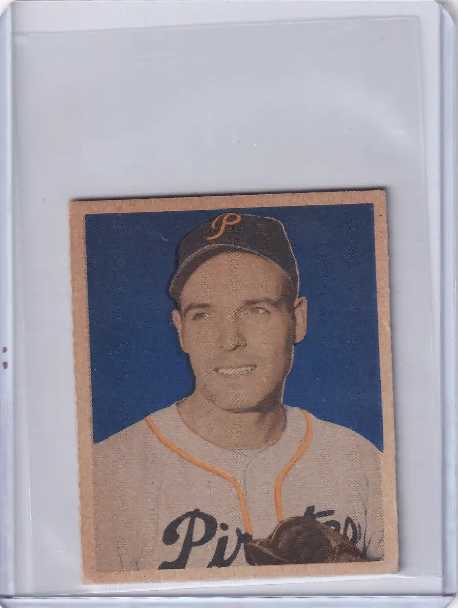 Vintage 1949 Bowman Baseball card featuring Frank Gustine of the Chicago Cubs