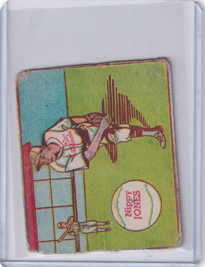 Vintage baseball card featuring Nippy Jones of the St Louis Cardinals R302-02